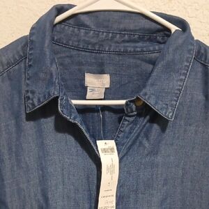 Chico's Indigo Button-Up Shirt